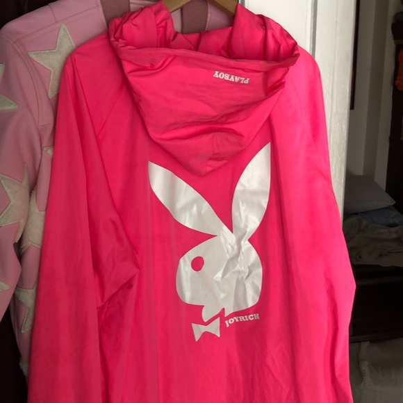 Joyrich Jackets & Blazers - PLAYBOY JOYRICH Florescent Pink TRENCH COAT